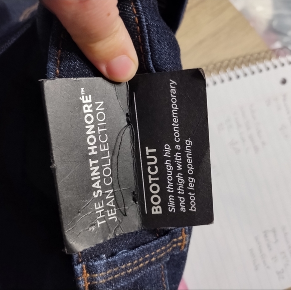 WHBM BootCut BootLeg Dark Wash Contemporary Casual Festival Southwest Jeans 12R - Picture 8 of 9